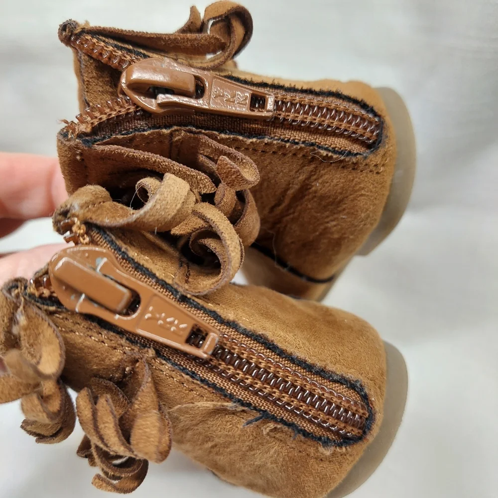 Garanimals Pocahontas Boots Zip Brown Moccasins Toddler 3